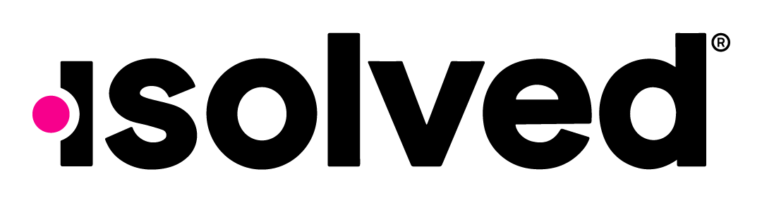 iSolved logo with a pink dot and black text reading iSolved.